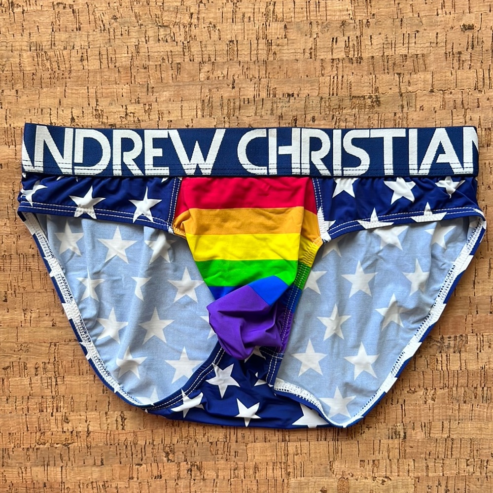 Mens Andrew Christian Rainbow Stars Brief